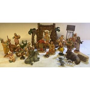 Fontanini Nativity Village Figures Set (Lot of 26) Some Signed Limited Edition